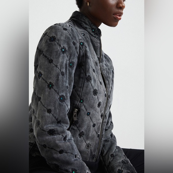 Desigual Quilted Sequin Denim Jacket - Picture 9 of 14